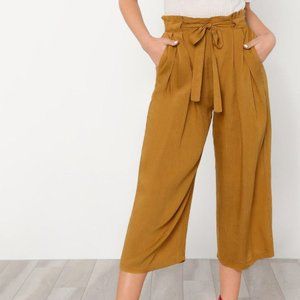 Self Tie Wide Leg Pants